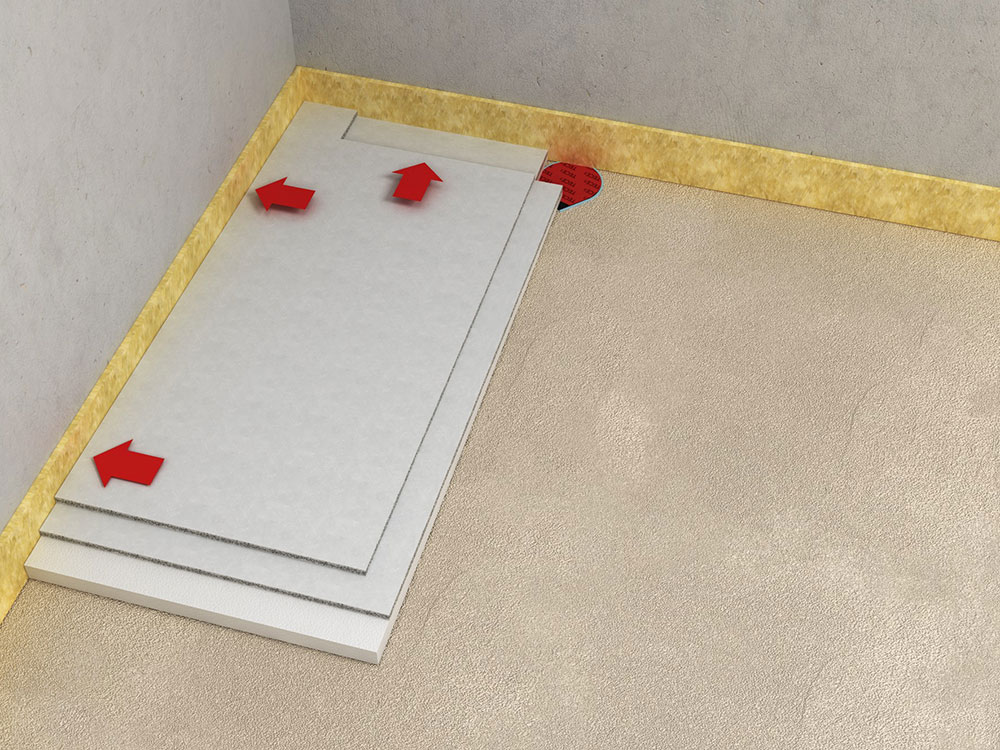 ukladanie podlahy do sprchovacieho kúta