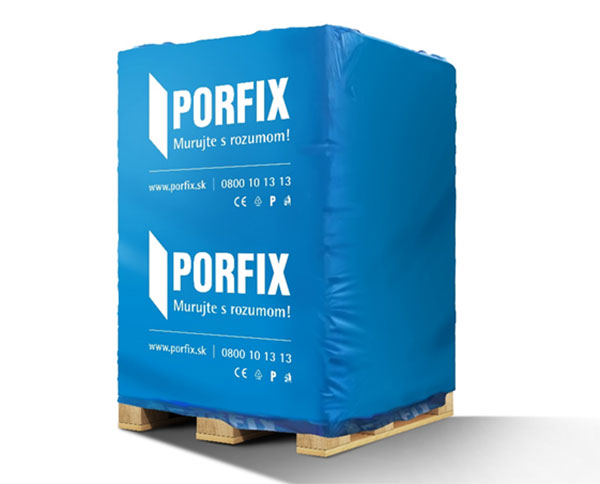 Výrobky PORFIX sú balené v modrej fólii a dodávané na drevených paletách s  označením POR, ktoré sú opakovateľne použiteľnými obalmi, a spoločnosť ich  spätne vykupuje. | Urob si sám