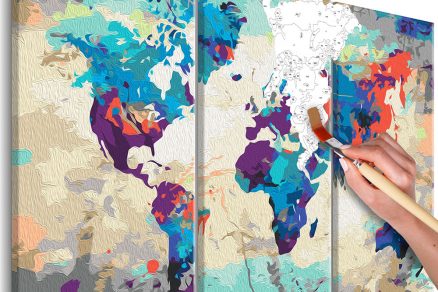 farebná mapa sveta vzor