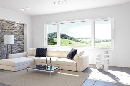 Obývačka smart ovládanie okien