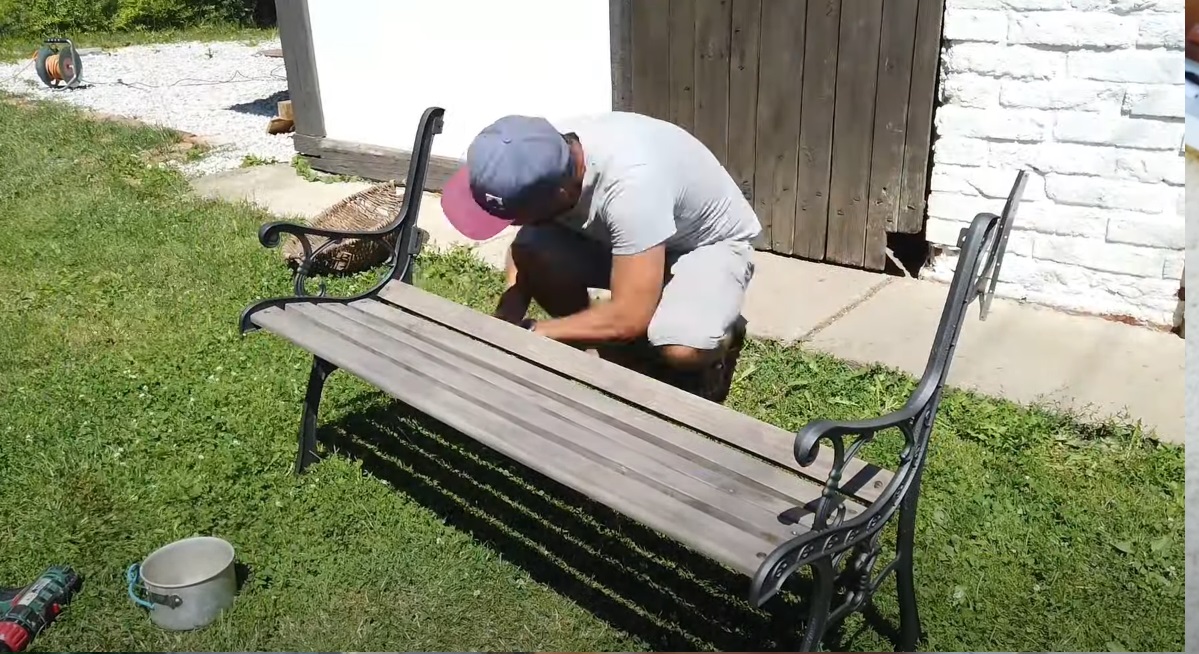 Renovácia záhradnej lavičky