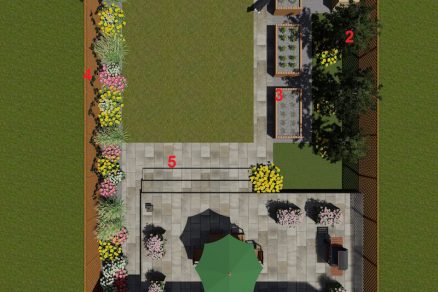 Usporiadaná užitková záhrada plán