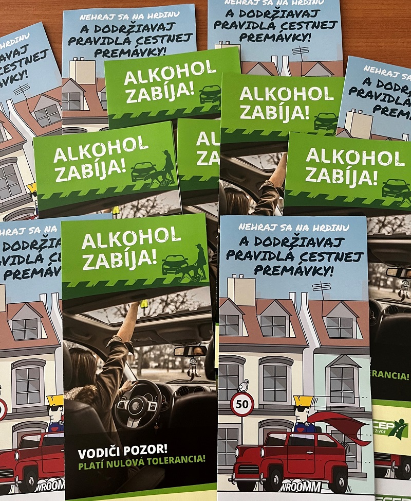 Letákové kampane BECEP MD SR zamerané na alkohol a alkohol u mladých vodičov