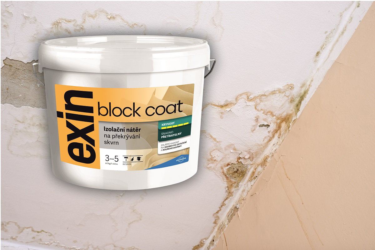 EXIN BLOCK COAT – izolačný náter na prekrývanie škvŕn