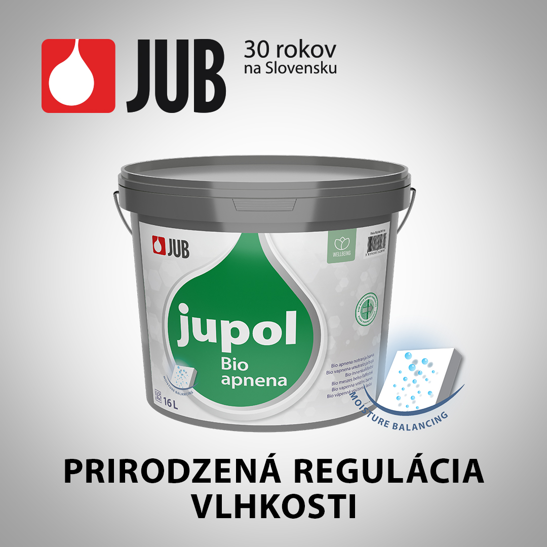 JUPOL Bio Vápenná : Bio vápenná farba na prirodzenú reguláciu vlhkosti v interiéri.