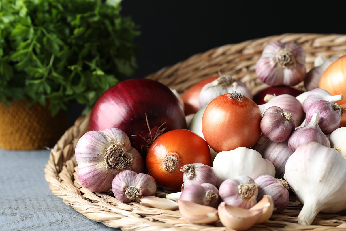 Cibuľa a cesnak z vlastnej úrody