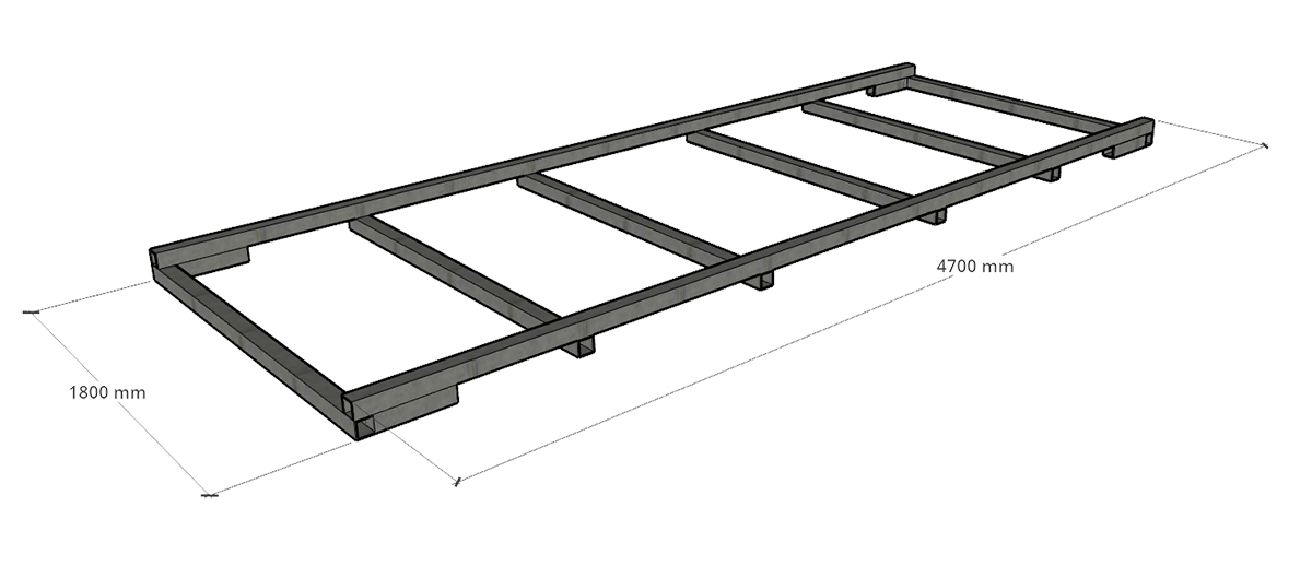 Podľa nákresov budeme potrebovať 2 ks s dĺžkou 4700 mm a 6 ks s dĺžkou 1800 mm.