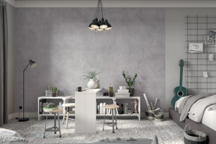 Betónová farba v interiéri