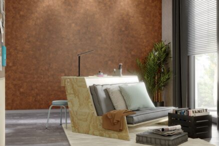 Hrdzavá farba v interiéri