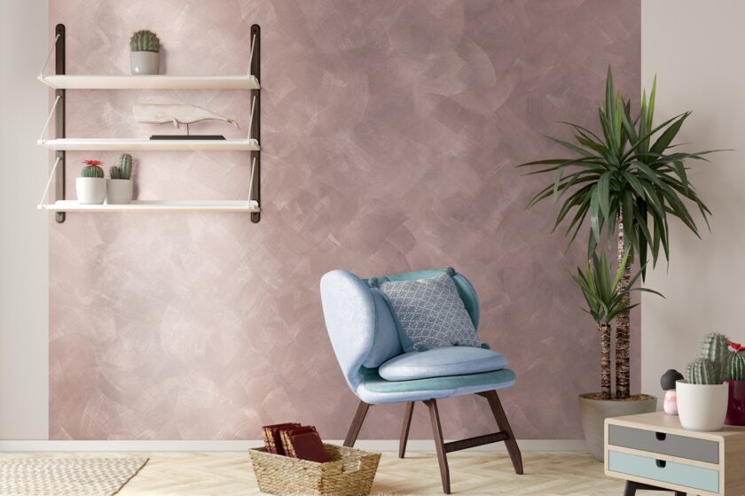 Metalická farba v interiéri