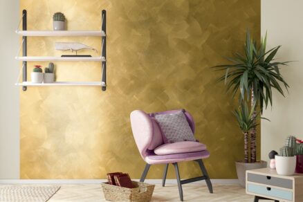 Metalická farba v interiéri