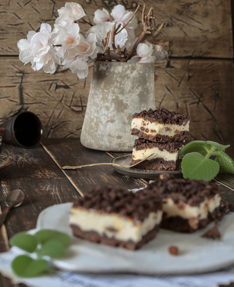 Domáci strúhaný tvarohový koláč