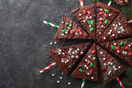 Čokoládové brownies stromčeky