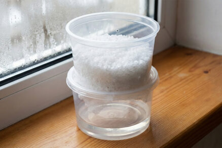 Domáci pohlcovač vlhkosti so soľou