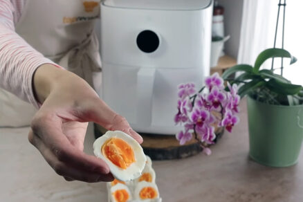 Uvarené vajcia z teplovzdušnej fritézy