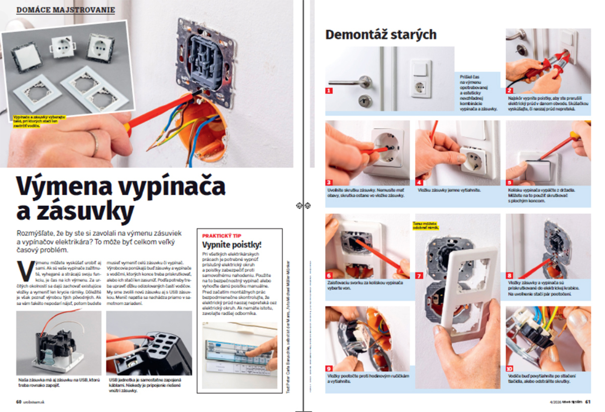 Výmena zásuvky a vypínača - Urob si sám 4/26