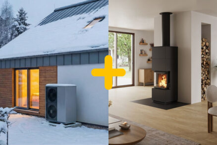 Kombinácia tepelného čerpadla a krbových kachlí