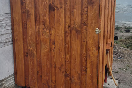 Stavba domčeka na IBC nádrž