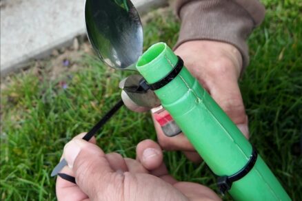 Oprava kropiacej hlavice na krhle pomocou lyžice
