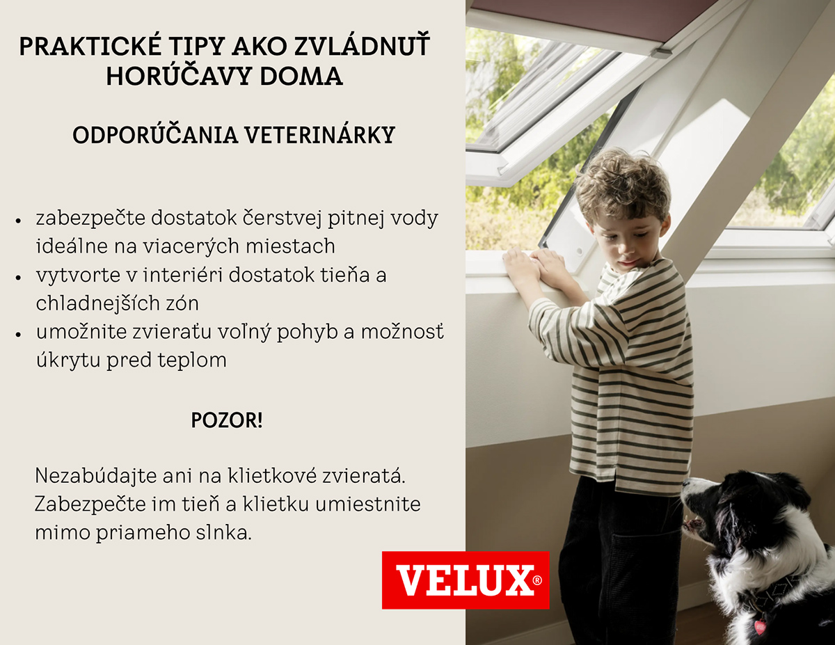 Strešné okná ako pomoc pri prehrievaní interiéru