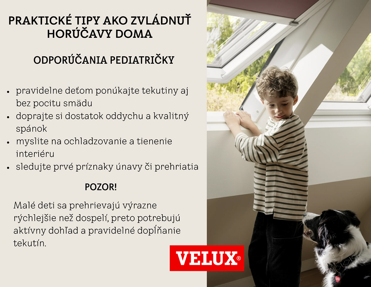 Strešné okná ako pomoc pri prehrievaní interiéru