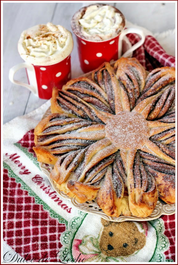 Vianočný koláč v tvare hviezdy