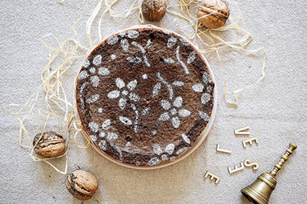 vianočná čokoládová torta bez múky