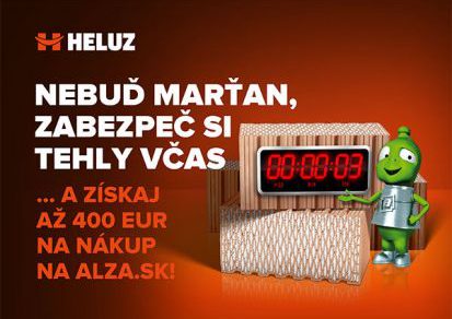 Za nákup tehál HELUZ až 400 EUR na útratu v e-shope Alza.sk
